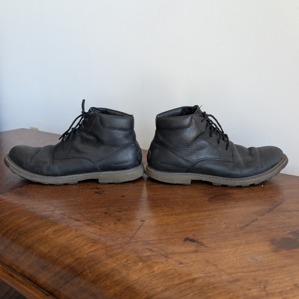 Sorel Men's 9‎ Black Leather Lace Up Fall Ankle Boots - Picture 4 of 8